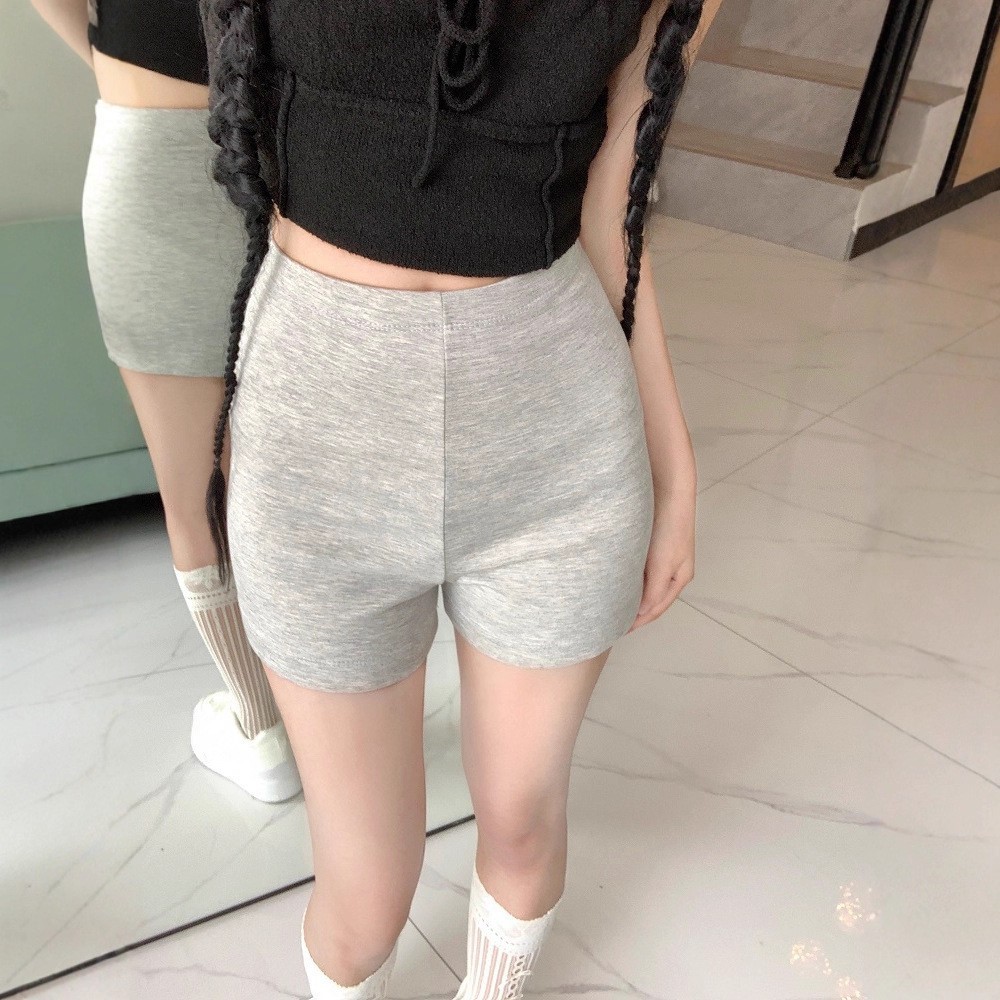 健身女孩运动短裤大码夏季透气速干跑步骑行三分裤蜜桃臀瑜伽短裤