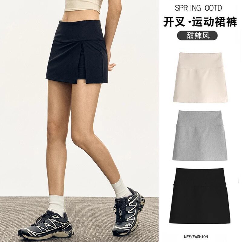 美式复古半身裙女2026新款春夏季防走光运动瑜伽短裙健身包臀裙裤