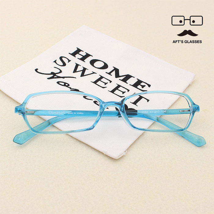 韩国tr90浅蓝高度数男框眼镜架