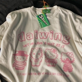 T恤 早春男女卡通猫咪情侣宽松长袖 Daiwing 我们喵星人又乖又可爱