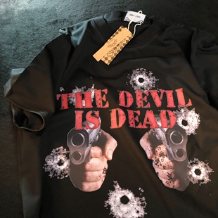 摇滚乐队印花短袖 T恤男女宽松bf风圆领情侣休闲上衣 美式 Daiwing