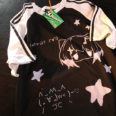 Daiwing t恤 超萌动漫插肩拼色宽松短袖 和夏天双向奔赴 日系二次元