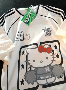 Daiwing 做自己的反派主角 夏季卡通甜妹运动半袖日系宽松短袖t恤