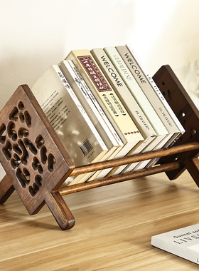 异丽书桌小型实木桌面书架床头书柜办公桌桌上飘窗书本简易置物架