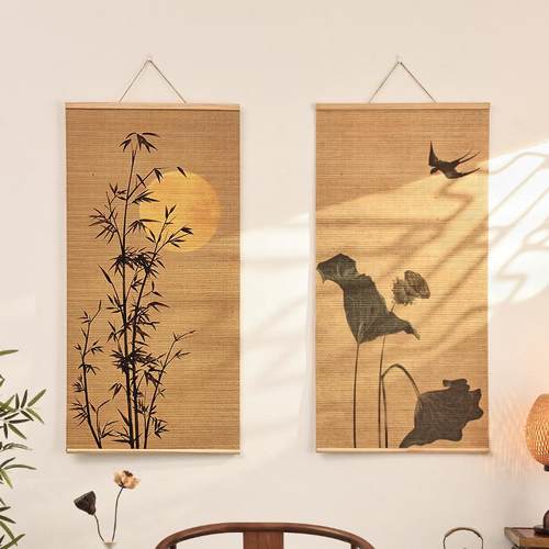 异丽新中式客厅装饰画茶室禅意