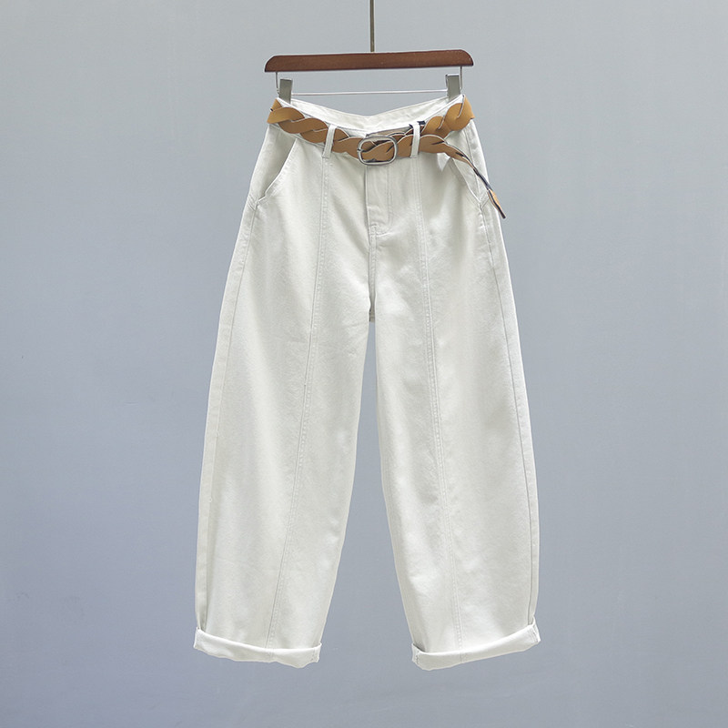 2026春季新款高腰弯刀牛仔裤女欧货拼接宽松休闲老爹阔腿镰刀裤子,女装/女士精品,牛仔裤,淘宝优惠券,粉丝福利购,淘宝优惠卷