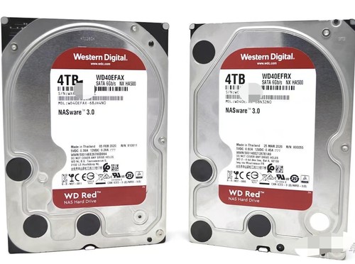WD/西部数据WD40EFRX 4TB硬盘4T红盘NAS3.0西数4T红盘