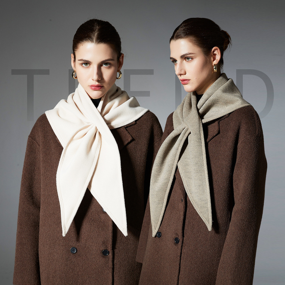 亚马逊爆款高级感外贸欧美秋冬季新款时尚纯色三角巾披肩围巾