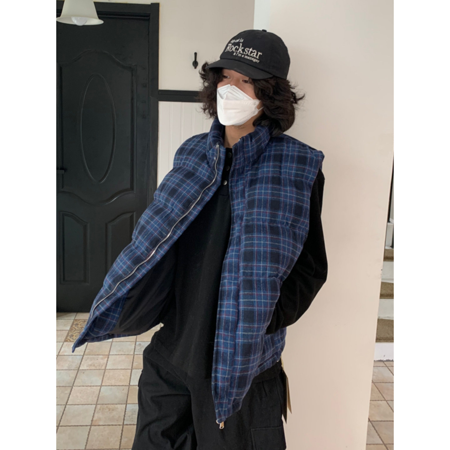 UPDAYWANG潮流三色休闲格子无袖夹棉背心 保暖气质复古宽松棉服,男装,棉衣,淘宝优惠券,粉丝福利购,淘宝优惠卷