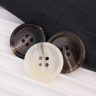 圆形高档大衣纽扣风衣扣西装外套裤子上衣毛呢四眼钮扣树脂大扣子