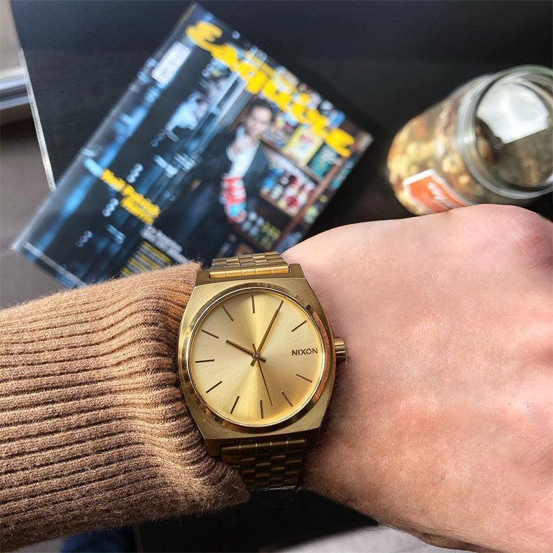 尼克松nixon手表联名男女黑金时尚情侣腕表小金表中性石英表