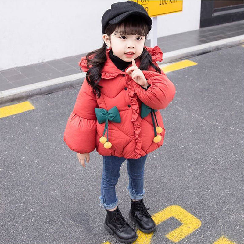 女宝宝棉衣女童中长款带帽韩版可爱棉服0-4岁宝冬季新款公主棉袄