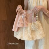 儿童针织开衫 宝宝秋装 韩版 2025女童新款 两件套洋气时髦卡通裙 套装