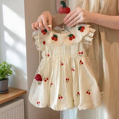 甜美公主风宝宝穿搭女童夏季新款连衣裙周岁洋气公主裙时髦裙子潮