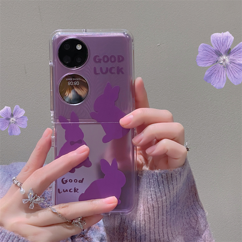 ins紫色兔子适用华为Pock