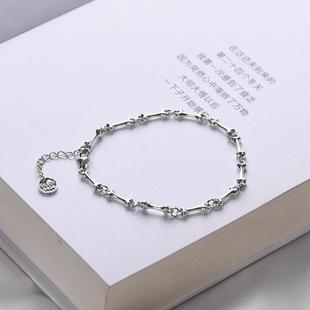 网红-925纯银复古手链轻奢小众设计女款时尚骨节个性银饰品礼物