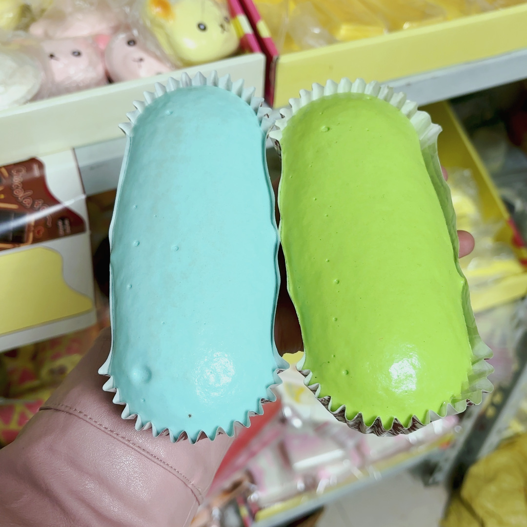 手感湿软慢粘仿真椭圆蛋糕慢回弹捏捏解减压模型道具一件代发礼物