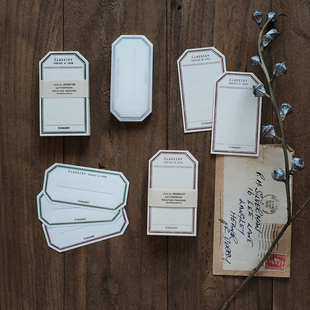 分装 | 日本 仓敷意匠 新款凸版印刷标签tag水糊便签复古手帐拼贴