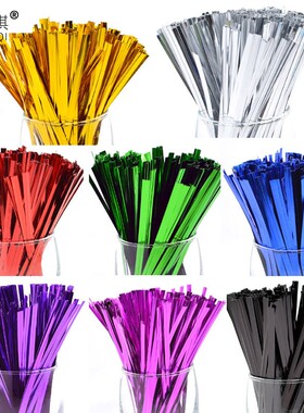 6-25cm 800根/包出口品质捆扎线金丝扎条蛋糕扎丝烘焙礼品袋扎带