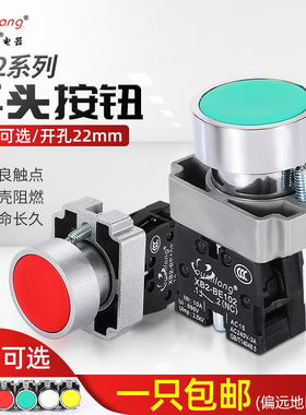 XB2-BA31C BA31C（ZB2） 平头绿色按钮 启动按钮开关合金铜件