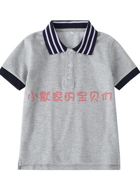 灰色校服英伦学院风短袖T恤