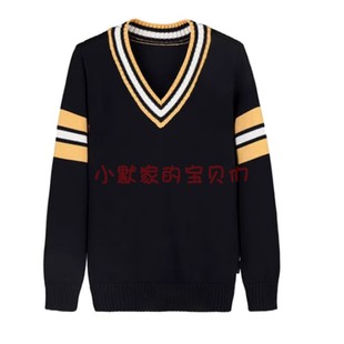 V领针织衫 中大童线衣打底衫 09M103 校服男女童毛衣春秋季 伊顿同款