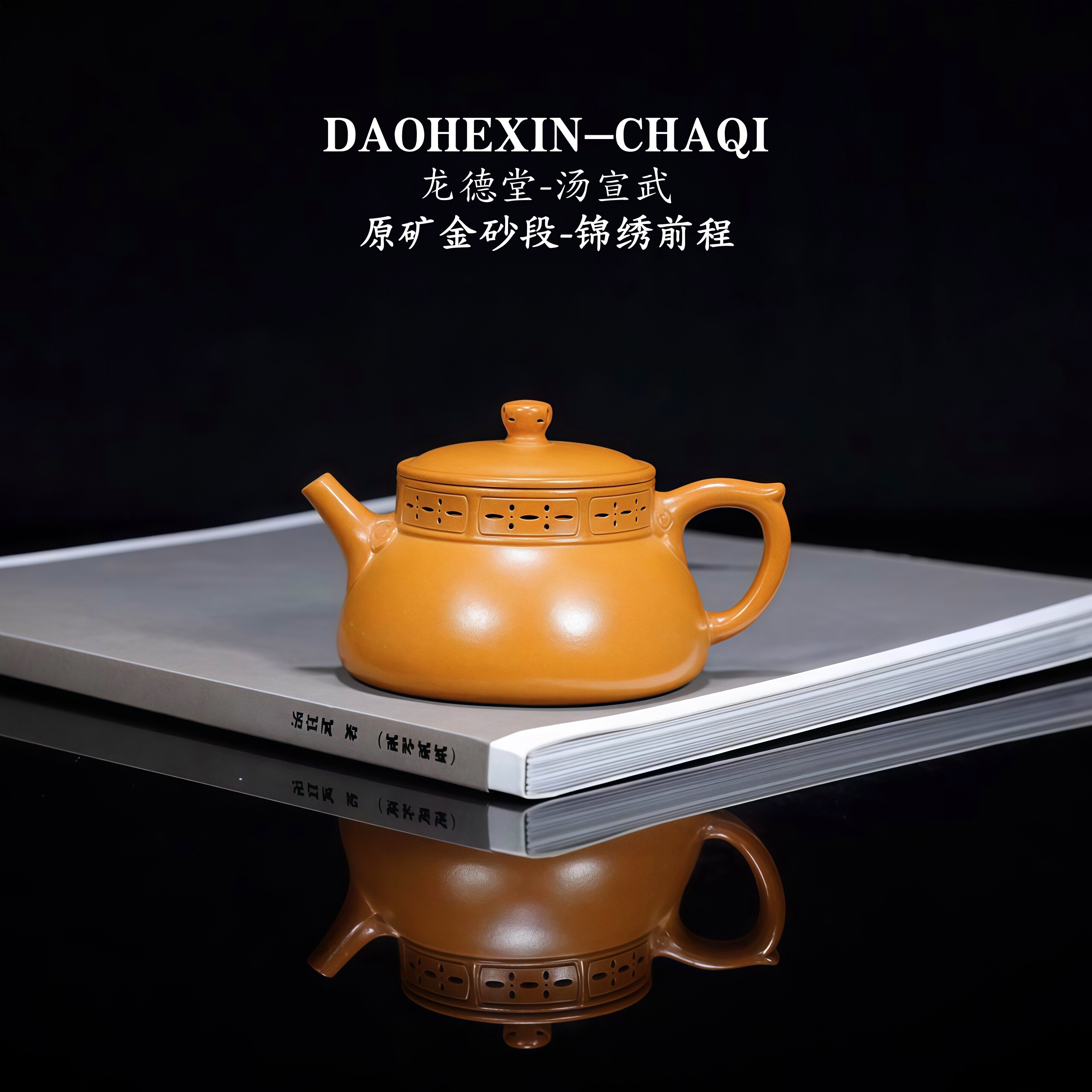 龙德堂-汤宣武＜锦绣前程＞原矿金砂段紫砂壶160cc范泽锋监制