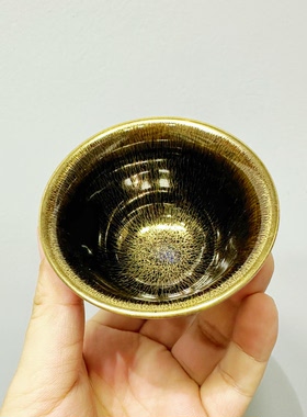 龙德堂-范泽锋砾石融金风铃杯天目盏宝石釉星月