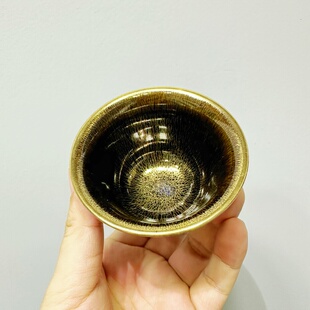 龙德堂-范泽锋砾石融金风铃杯天目盏宝石釉星月