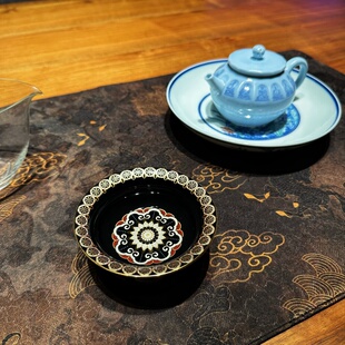 西泠印社手绘珐琅彩向阳花茶杯主人杯茶具