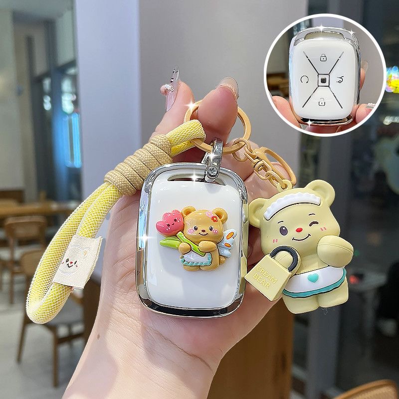 25款极狐T1钥匙套PRO北汽PLUSMAX钥匙套ARCFOX保护包壳扣简约可爱