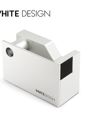 White Design胶带架方形铝合金切割器胶带座简约创意设计办公摆件