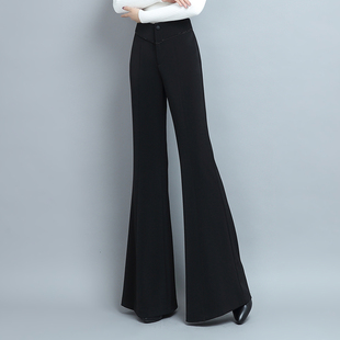 阔腿裤 女裤 2025秋季 美人鱼甩裤 大长腿长裤 气质高腰大喇叭裤