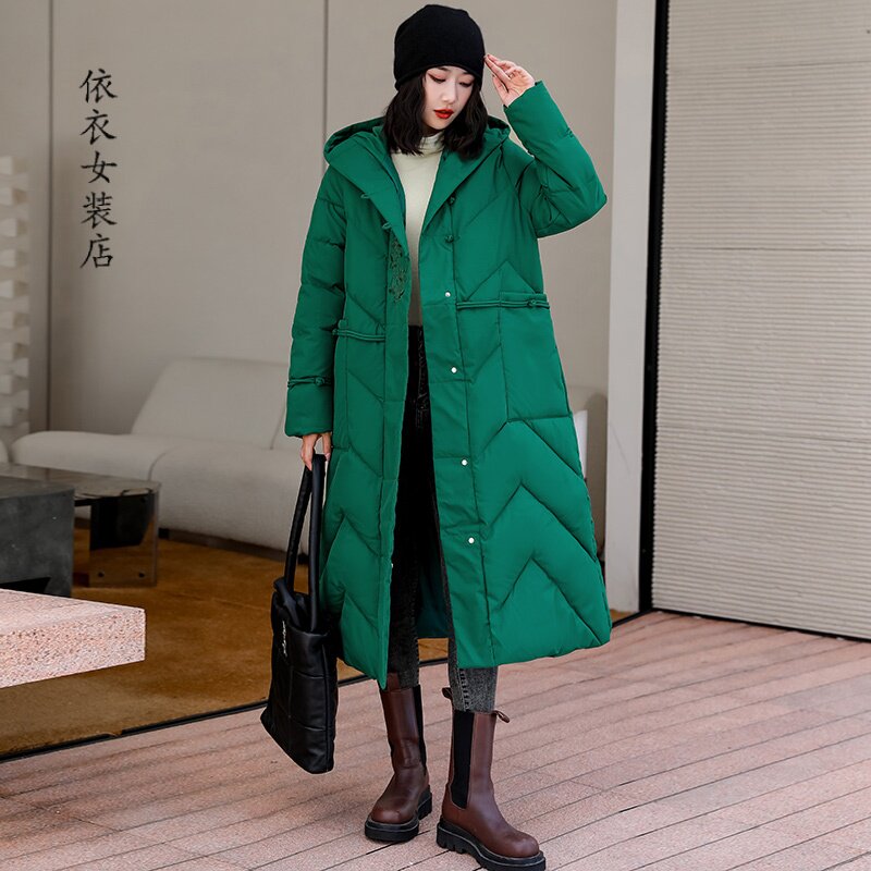 民族风盘扣宽松休闲保暖棉服女款