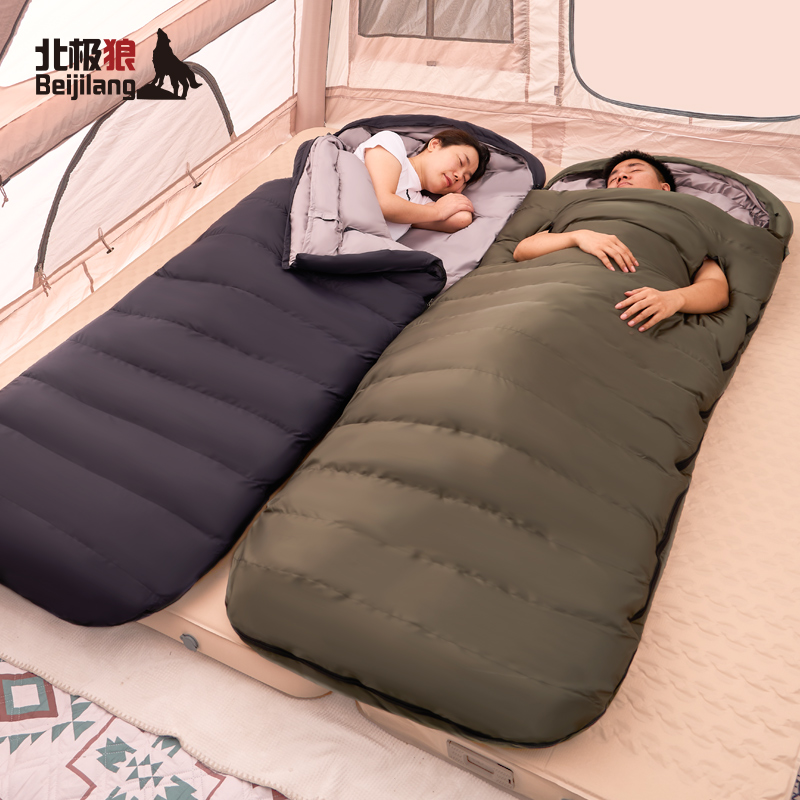 北极狼秋冬户外羽绒睡袋