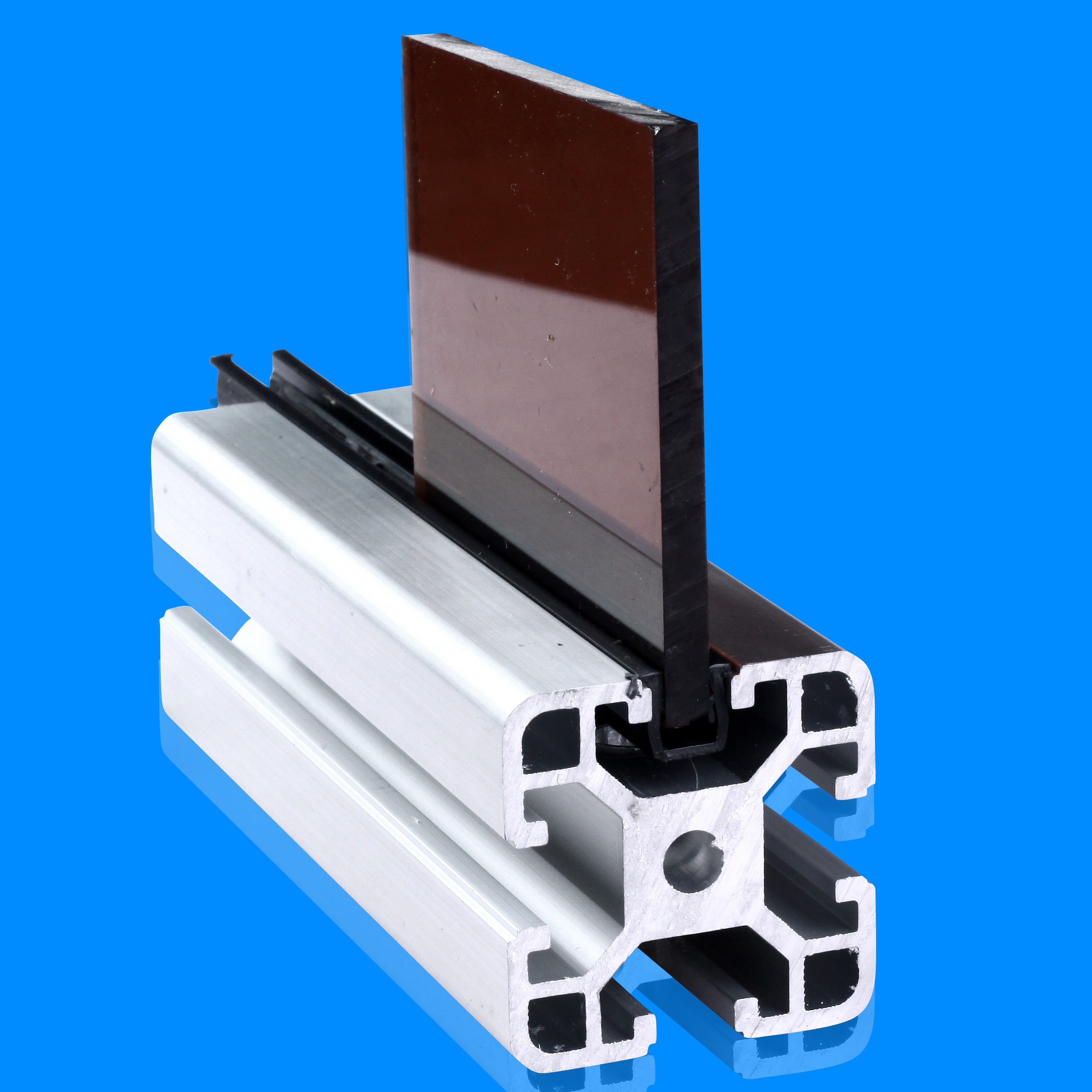 铝型材配件安装玻璃配件装板卡槽u型槽条玻璃卡板材槽条槽10  8