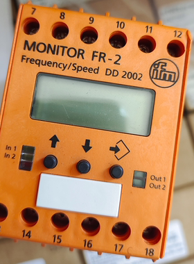 原装IFM易福门DD2002 速度监视器 DD2001 MONITOR/FR-1 /230VAC