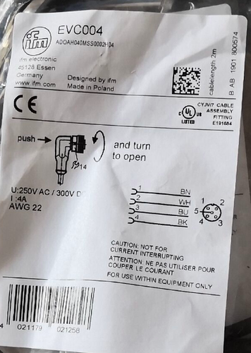 原装IFM易福门传感器连接线EVC004 EVC003 EVC001 EVC005 EVC002