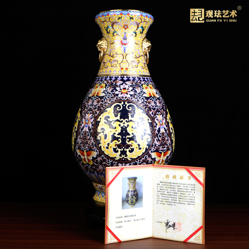 霍铁辉作品景泰蓝花瓶