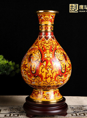 景泰蓝花瓶李荣魁作品收藏礼品