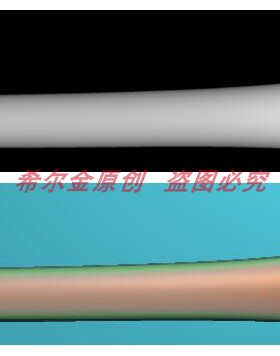 海浪发簪精雕图 浮雕图 灰度图  artcam桃木雕玉雕骨雕牙雕刻图