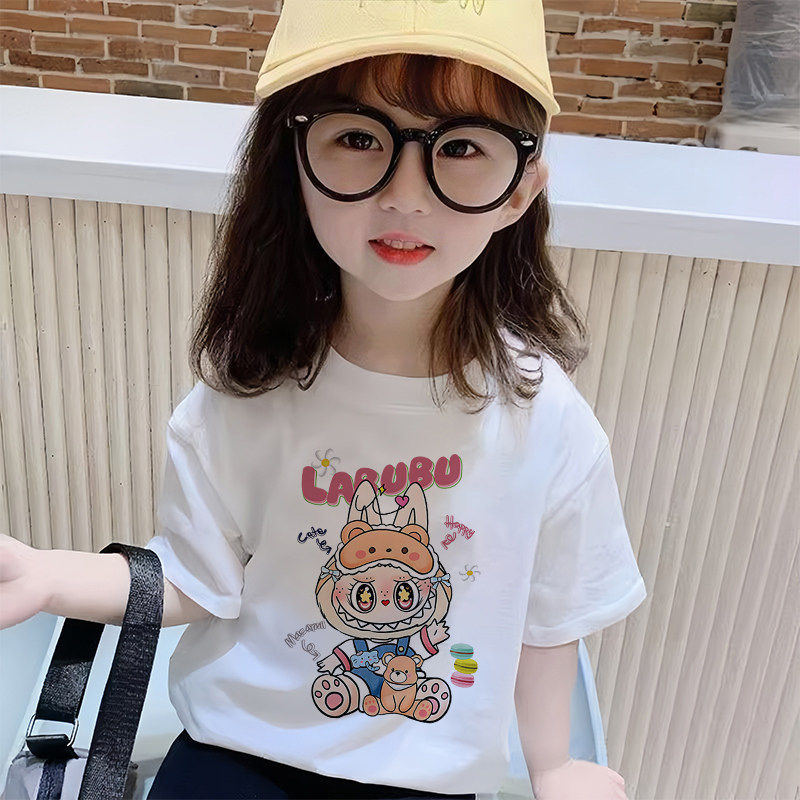 奥莱精选白色儿童t恤女童