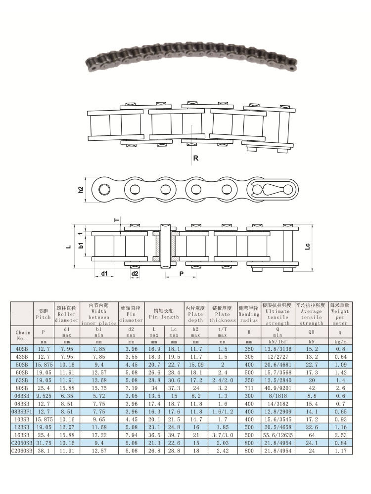 转弯机侧弯链条08b10a12a63sb4分5分6分滚子链弯板输送链碳钢接头