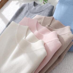 不起球精纺薄款100%纯羊毛儿童羊毛衫男女童羊绒衫中大童打底衫