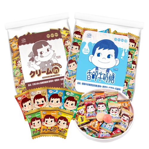 不二家香醇牛奶糖混合口味500g