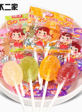 不二家（FUJIYa）棒棒糖混合牛奶水果味甜橙纸棒儿童散装小零食