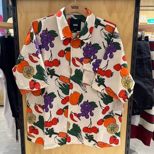 短袖 男衬衫 水果图案休闲百搭T恤上衣VN0008XNBTB 夏季 VANS范斯新款