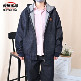 匡威Converse新款 UHD 连帽宽松牛仔夹克男运动休闲百搭外套MCJ411