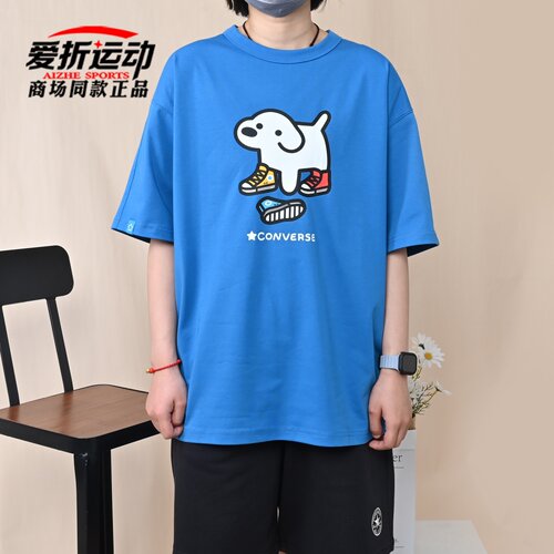 Converse匡威男女卡通蓝色短袖