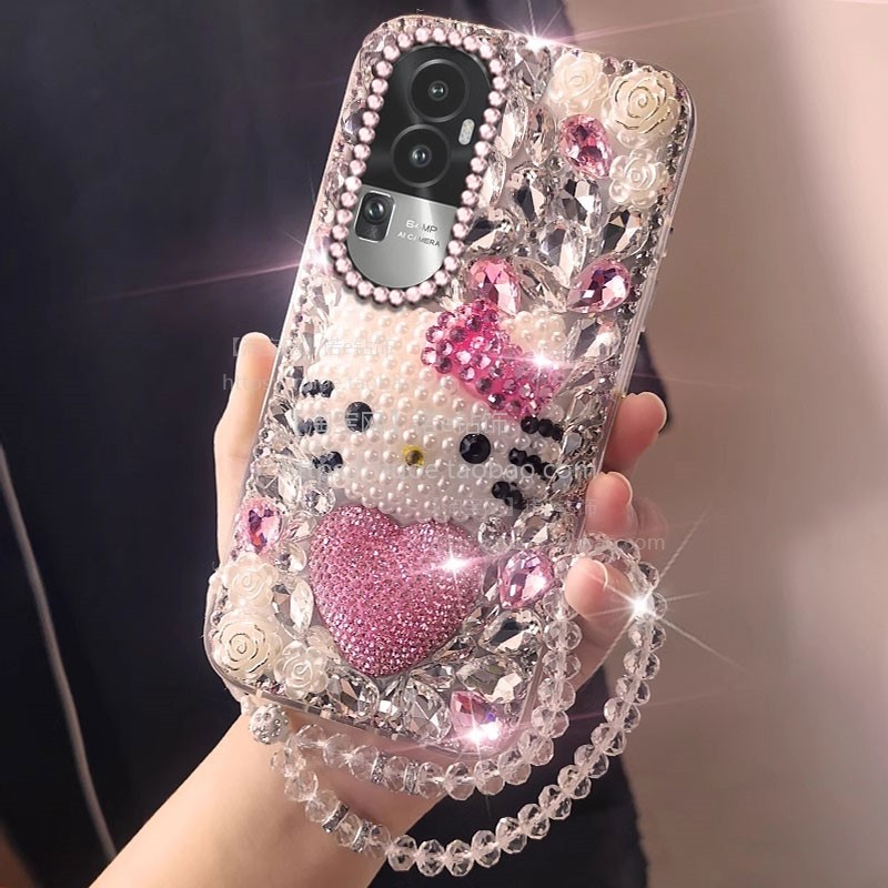 高端满钻镶钻适用OPPOReno10手机壳透明Z小众5 5G卡通9新品4SE 防摔6 女款RENO6PRO保护套/2025年7se硬壳10